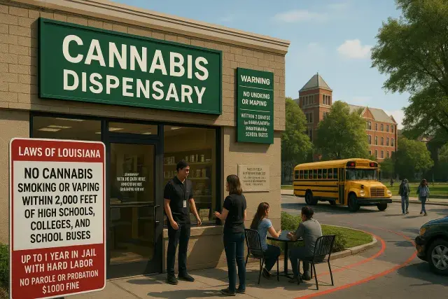 Louisiana Criminalizes Cannabis Smoking Near Campuses, Raising Compliance Stakes